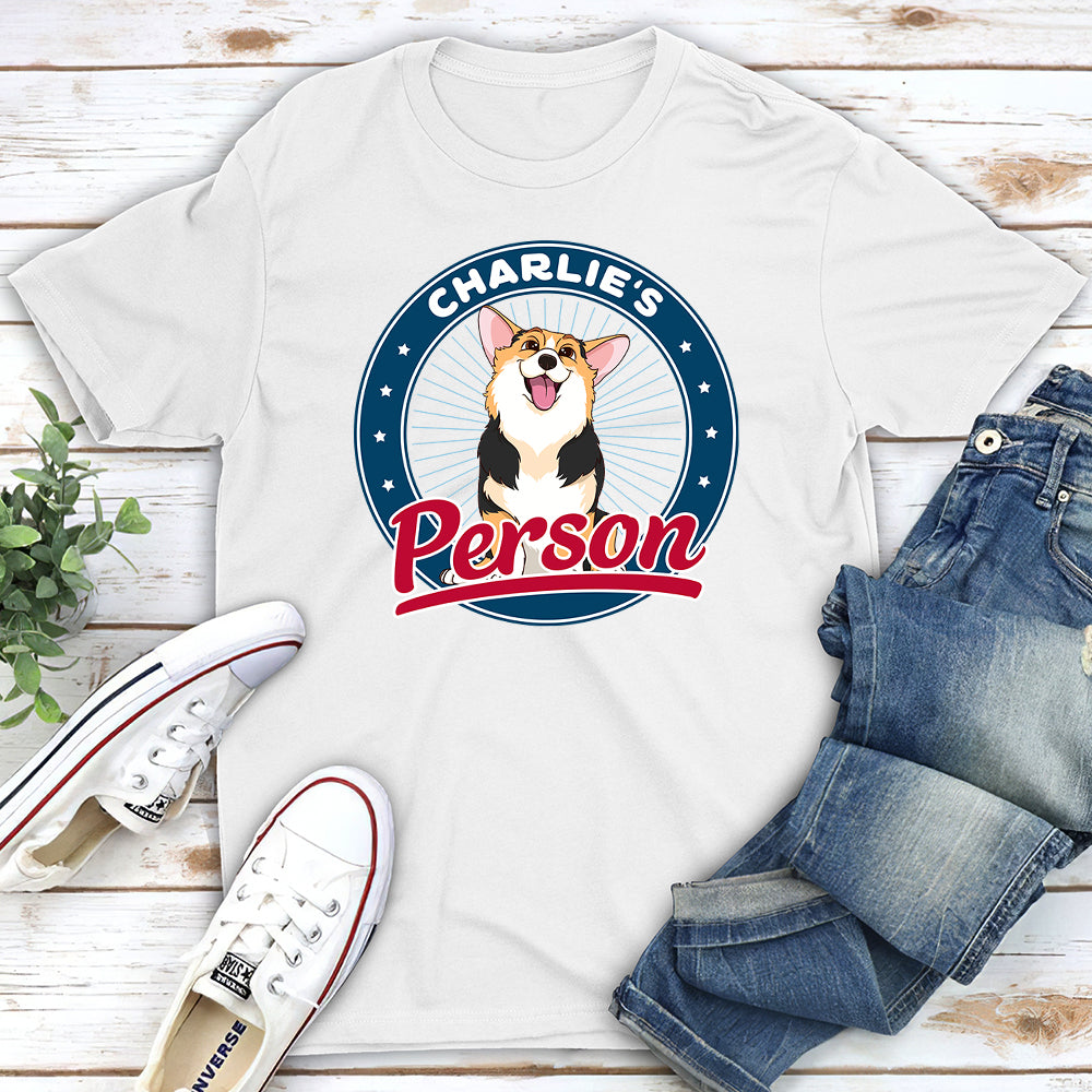 Unique Dog Person Cartoon Personalized Custom Unisex 5.3 oz T-shirt