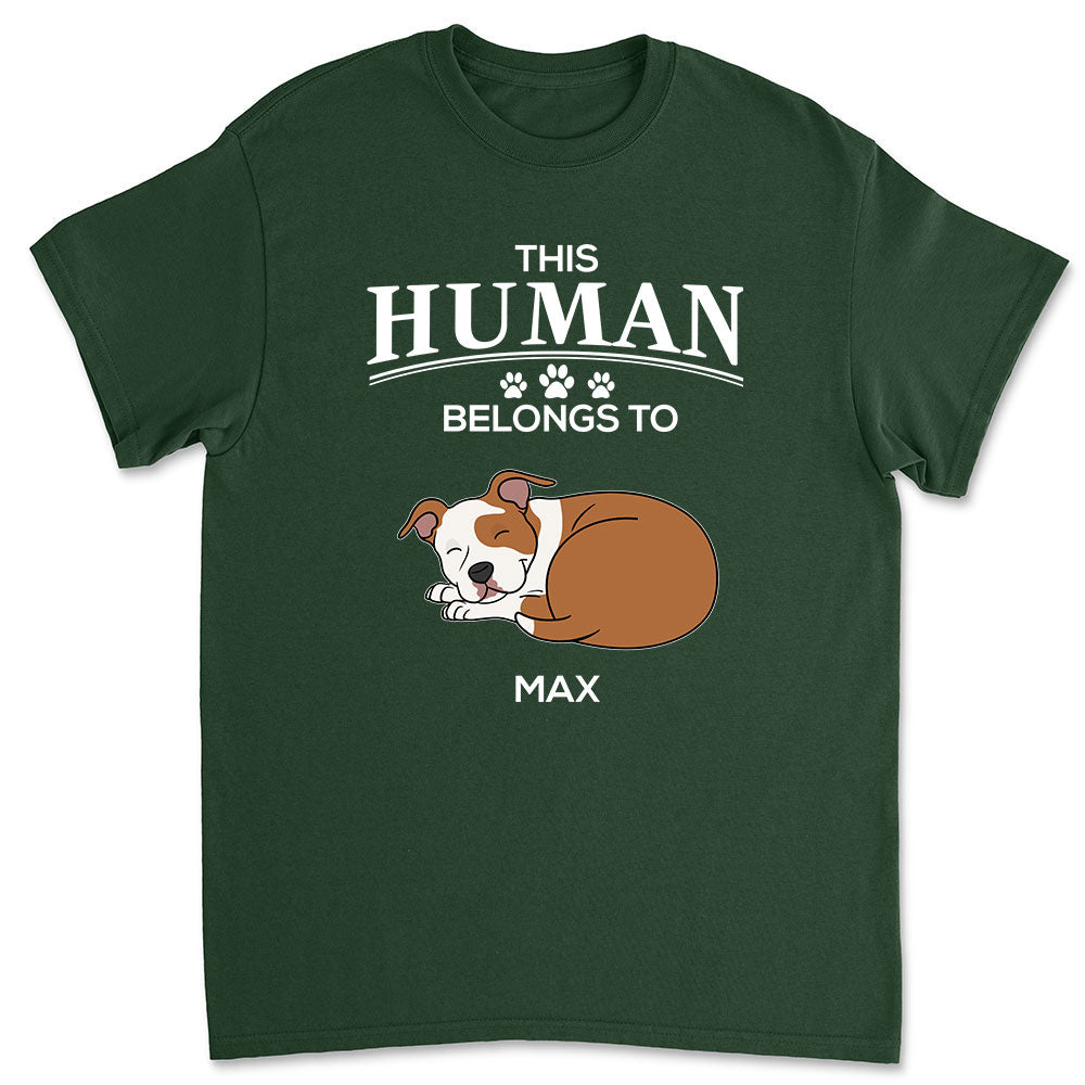 Belongs To My Furbaby - Personalized Custom Unisex 5.3 oz T-shirt for Pet Lovers