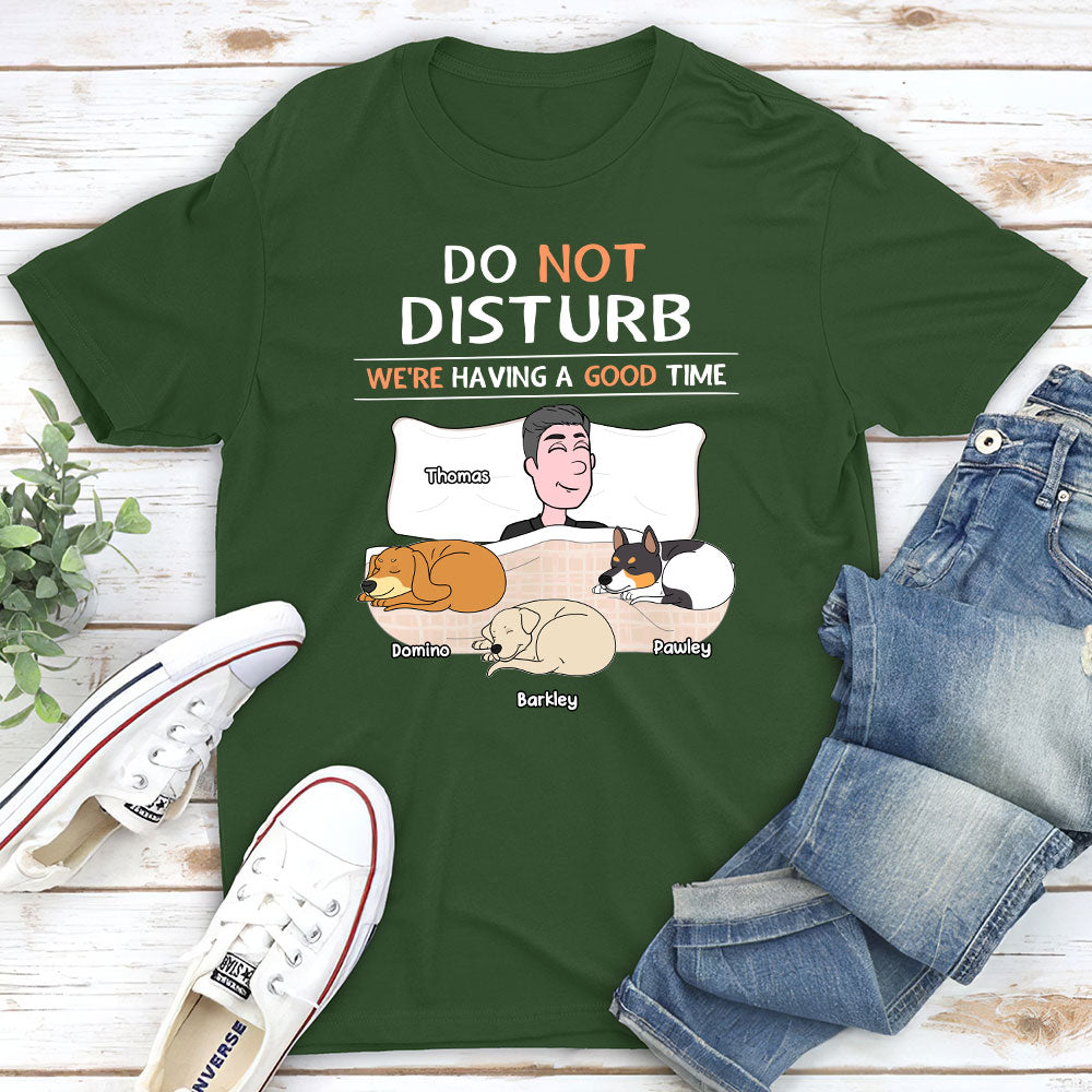 Do Not Disturb - Personalized Custom Unisex Heavy Cotton T-shirt for Pet Lovers