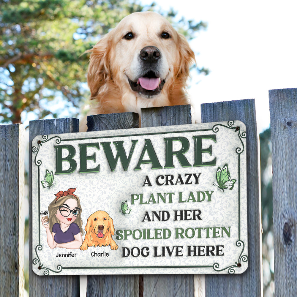 Unique Personalized Custom 3D Inflated Effect Metal Sign for Crazy Plant Ladies