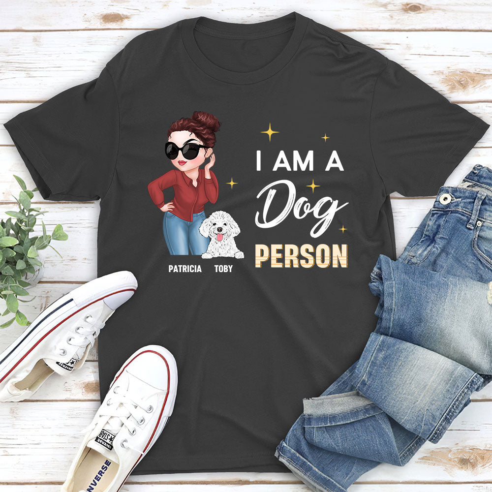 A Dog Person - Personalized Custom Unisex 5.3 oz T-shirt for Pet Lovers