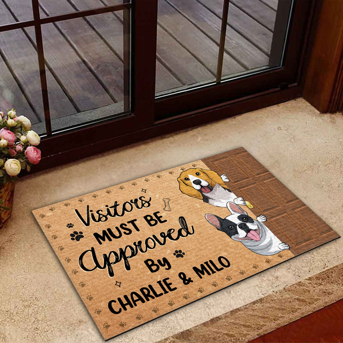 Personalized Custom Doormat - Everyone Must Be Approved By Dogs, Ideal for Pet Lovers