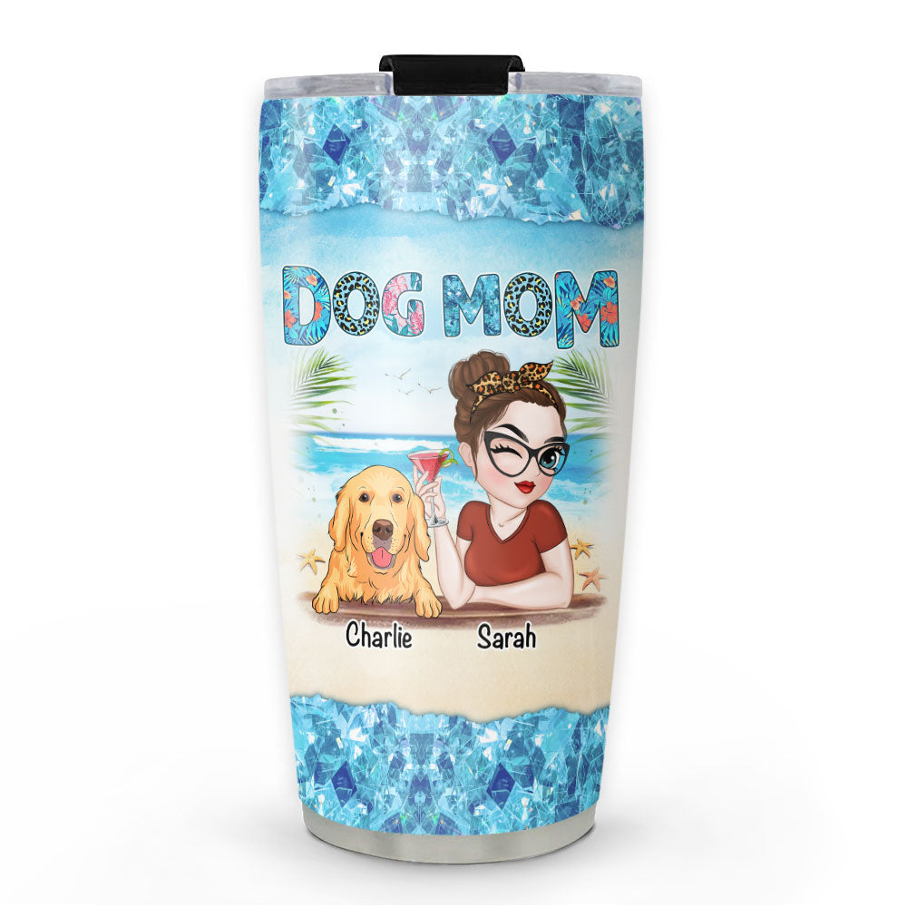 Summertime with Your Furry Companions - Personalized 20oz Custom Tumbler for Endless Enjoyment