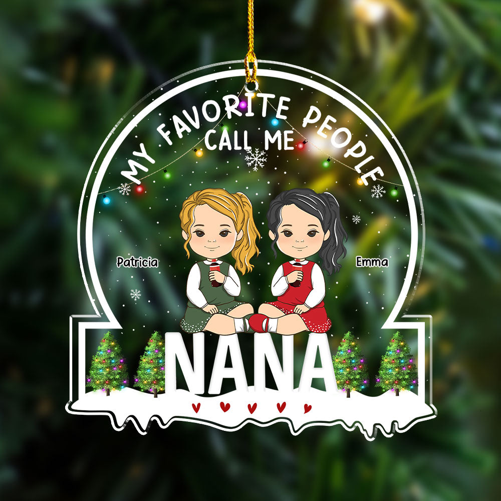 My Favorite People - Unique Personalized Custom Acrylic Christmas Ornament