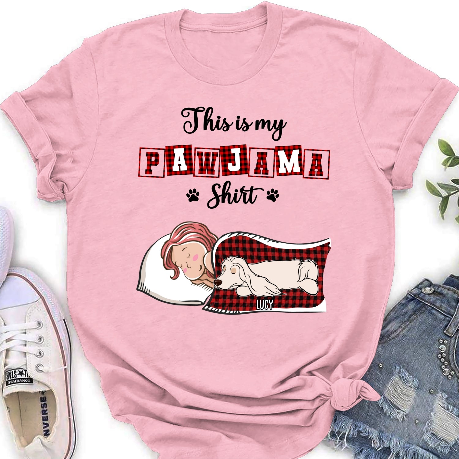 My Sleepshirt Ver Pet 2 - Exclusive Personalized Custom Women's T-Shirt for Pet Lovers