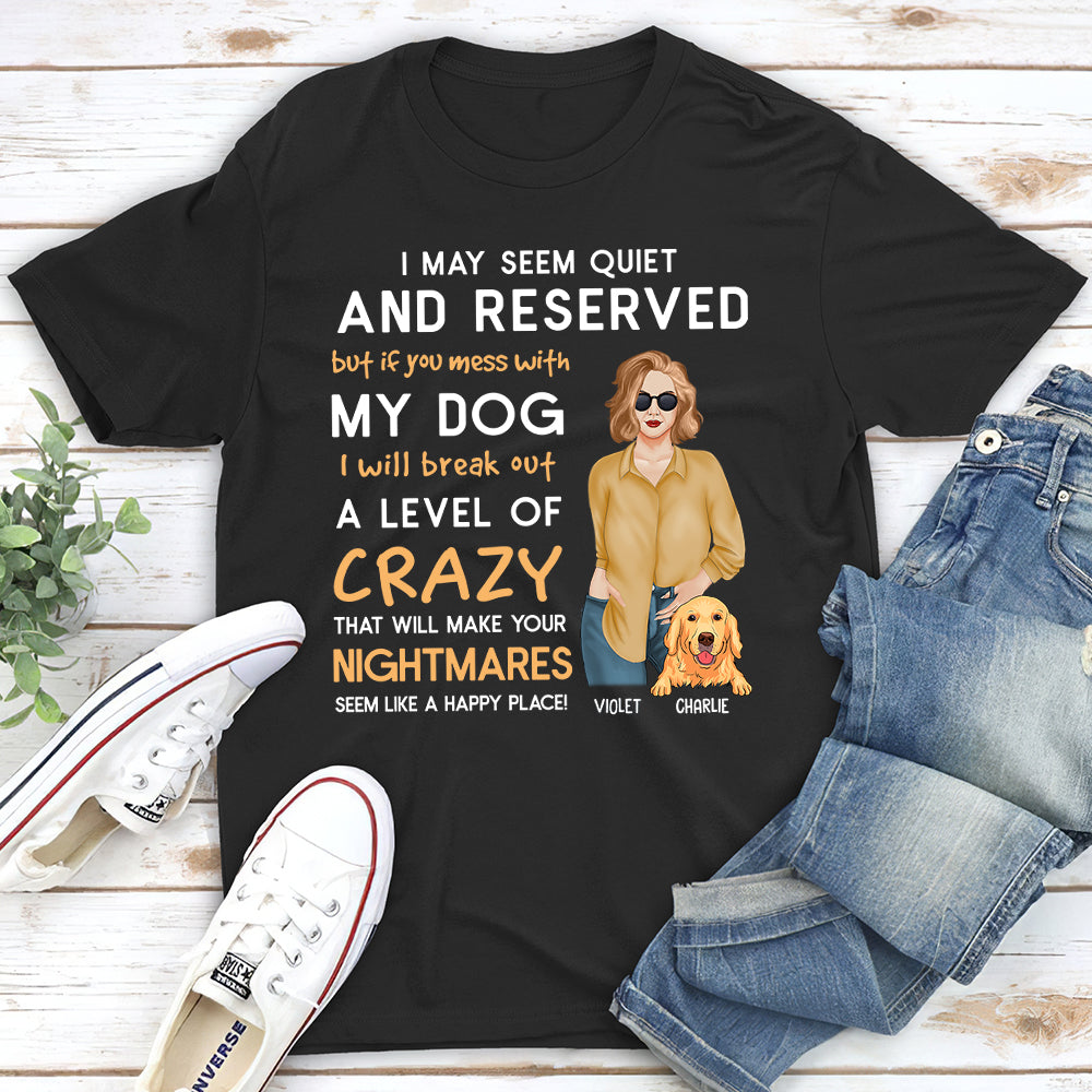 Quiet And Reserved - Personalized Custom Unisex Cotton Blend T-shirt for Pet Lovers