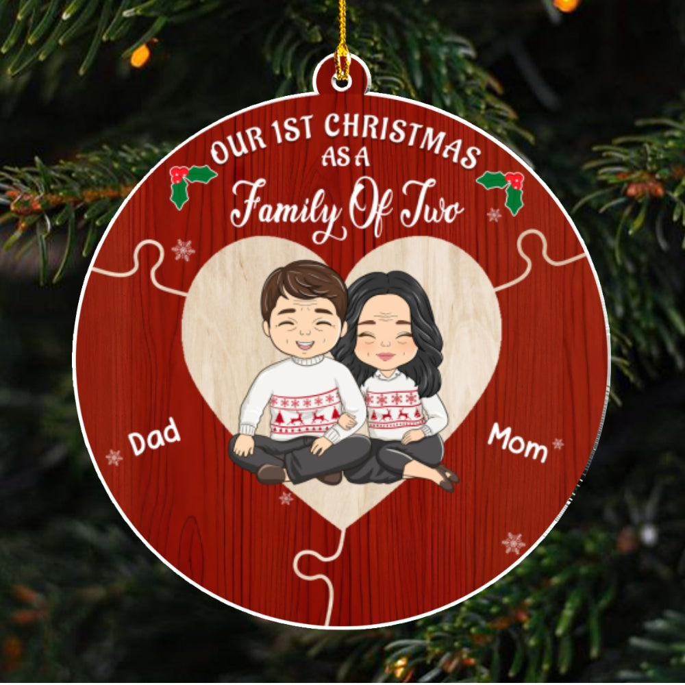 Together We Make A Family - Customizable Personalized Acrylic Christmas Ornament with 4' Diameter
