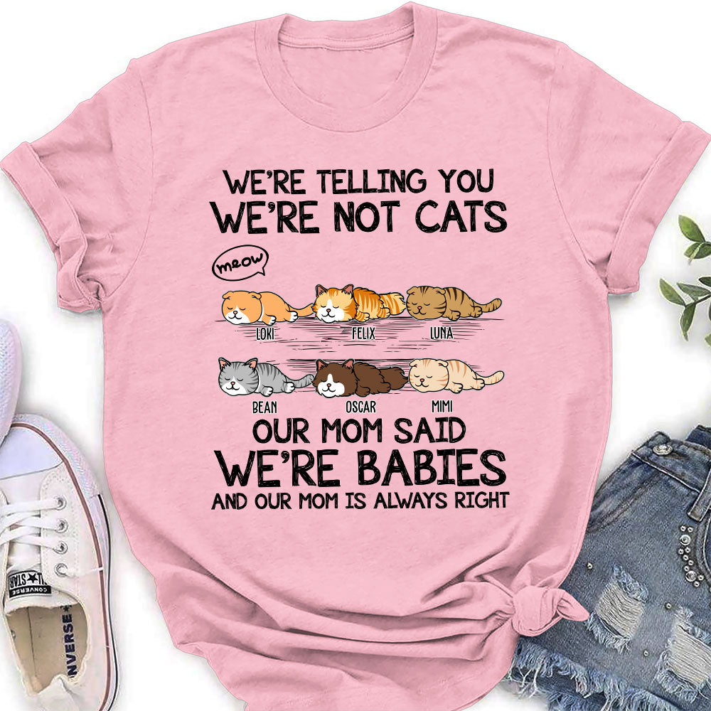 Unique 'I Am Not A Cat' Personalized Custom Women's T-shirt - Ideal Gift for Pet Lovers