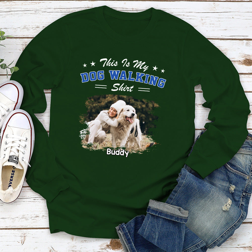 Dog Walking - Personalized Custom Long Sleeve T - shirt for Pet Lovers