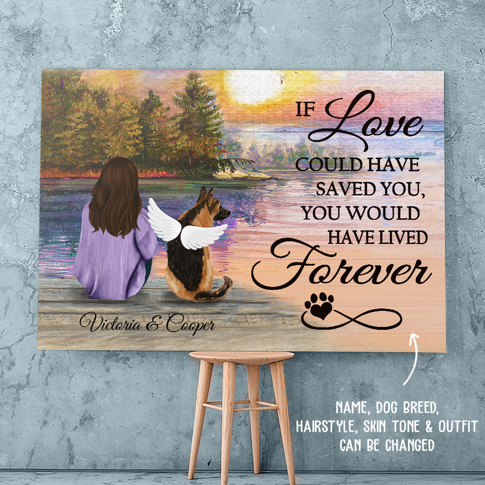 If Love Could Have Saved You - Exquisite Personalized Custom Canvas Print for Pet Lovers