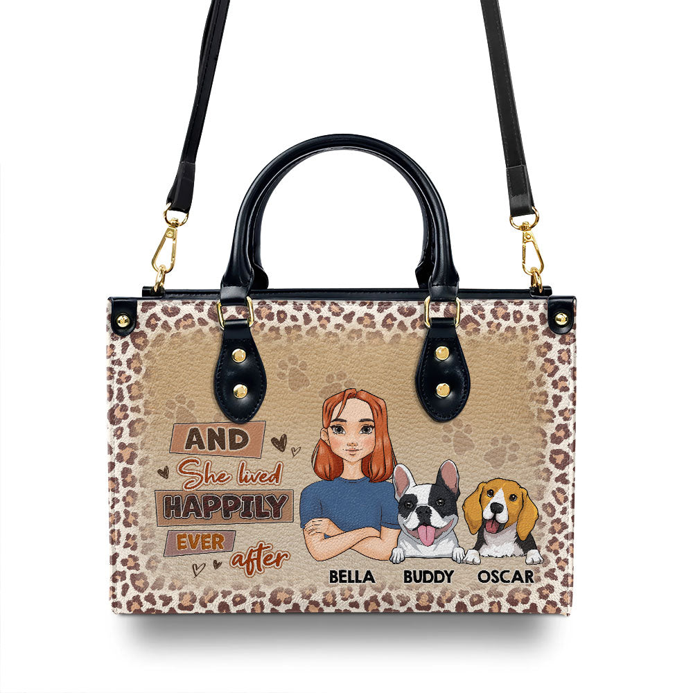 Happily Ever After - Personalized Custom Leather Handbag for Fur Baby Lovers