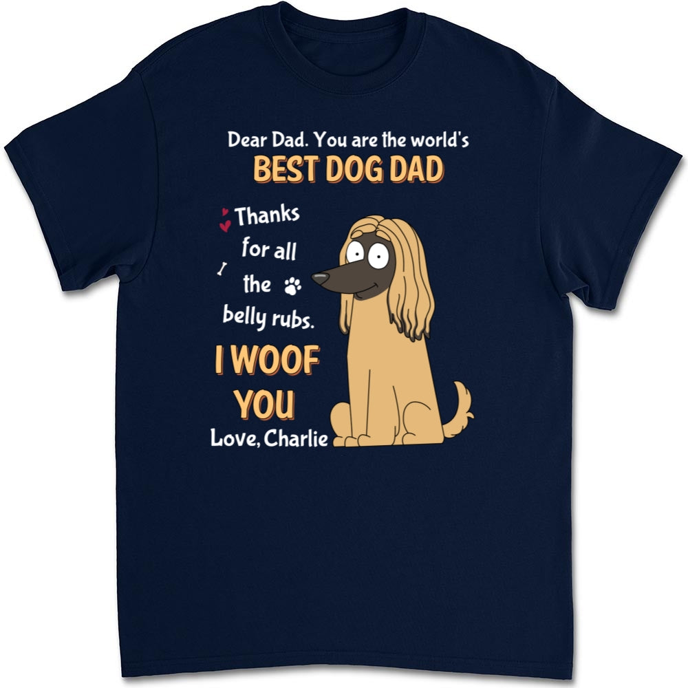 For All The Belly Rubs - Personalized Custom Unisex 5.3 oz T-Shirt for Pet Lovers