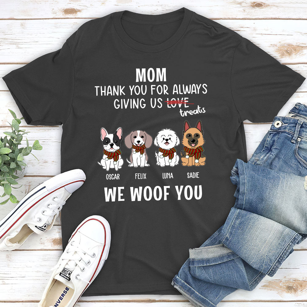 Give Me Treats - Customizable Personalized Unisex 5.3 oz T-shirt for Pet Lovers