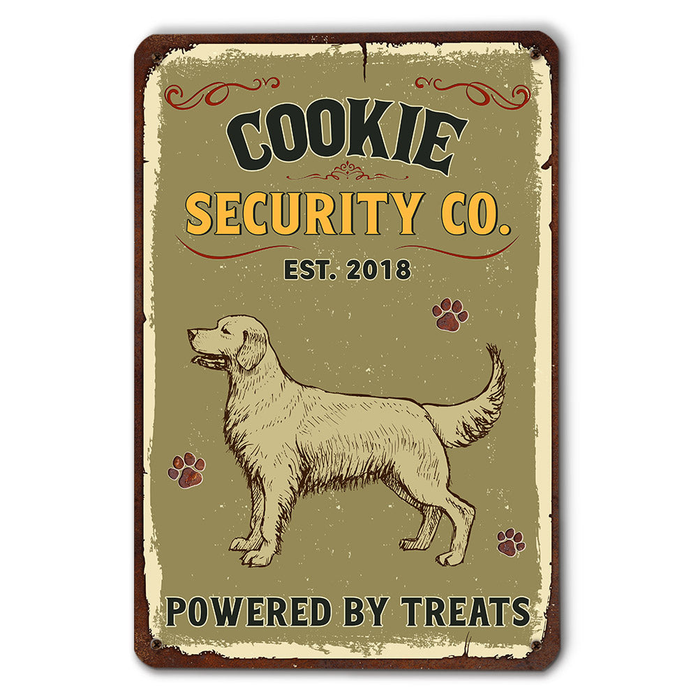 Powered By Treats - Exclusive Personalized Custom Metal Sign for Dog Lovers