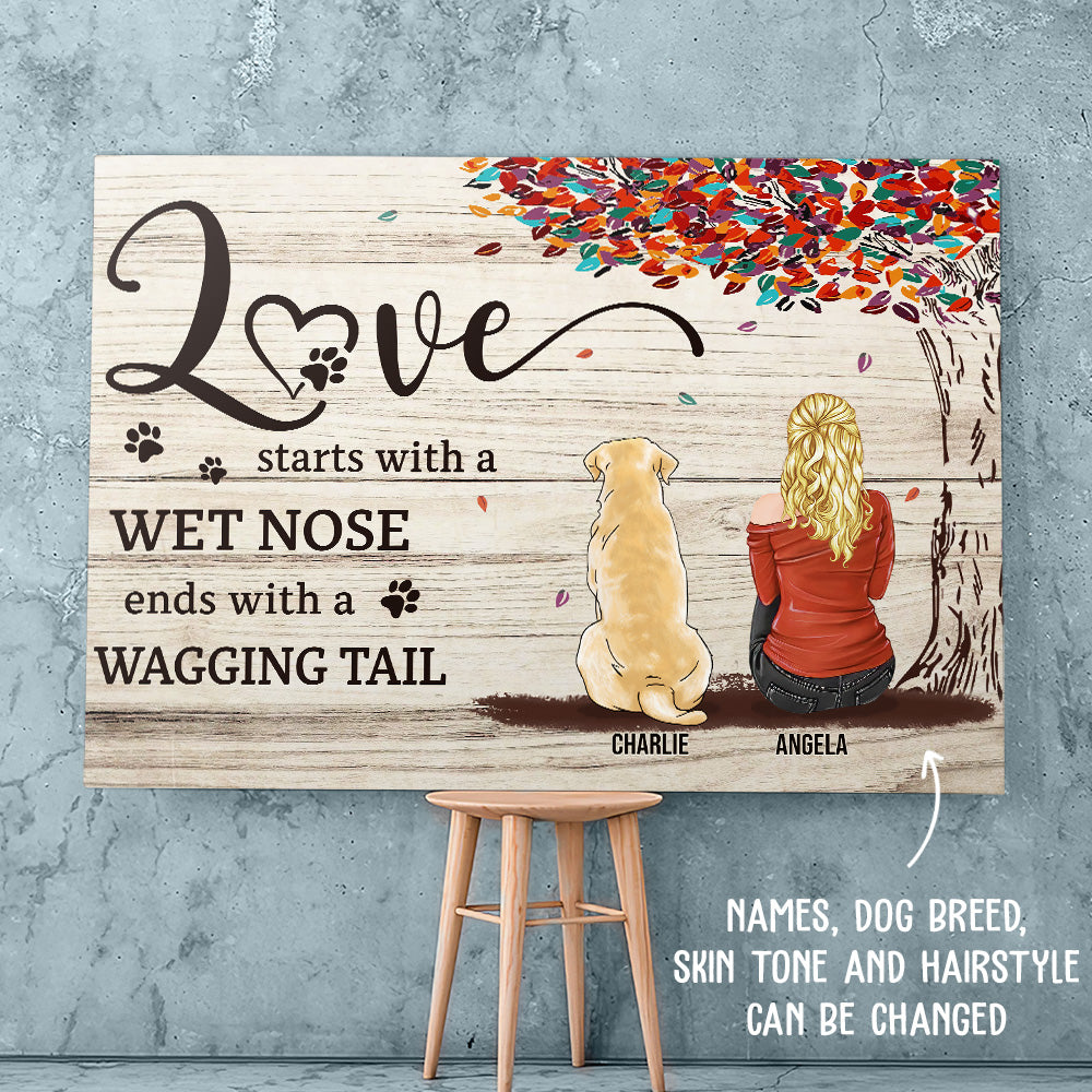 Love Start - Personalized Custom Matte Canvas Print for Pet Lovers