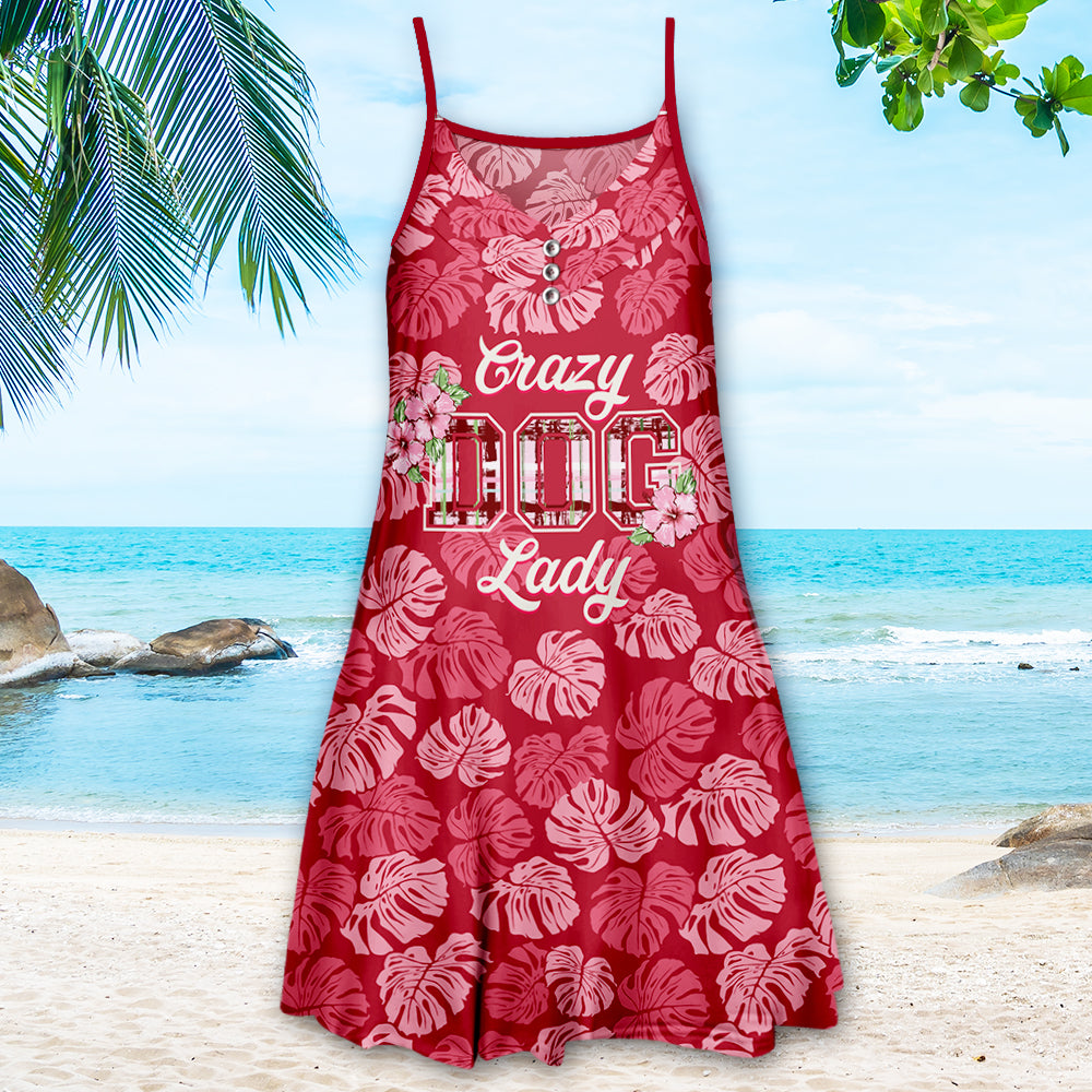 Crazy Dog Lady - Trendy Adjustable Strap Dress for Pet Lovers