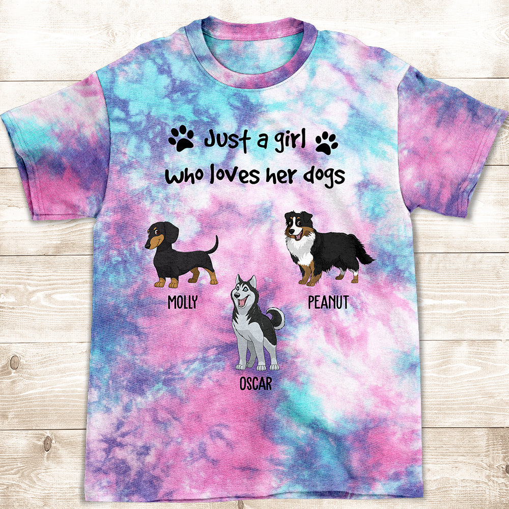 Just A Girl - Stylish Personalized Custom All-over-print T-shirt for Everyday Wear