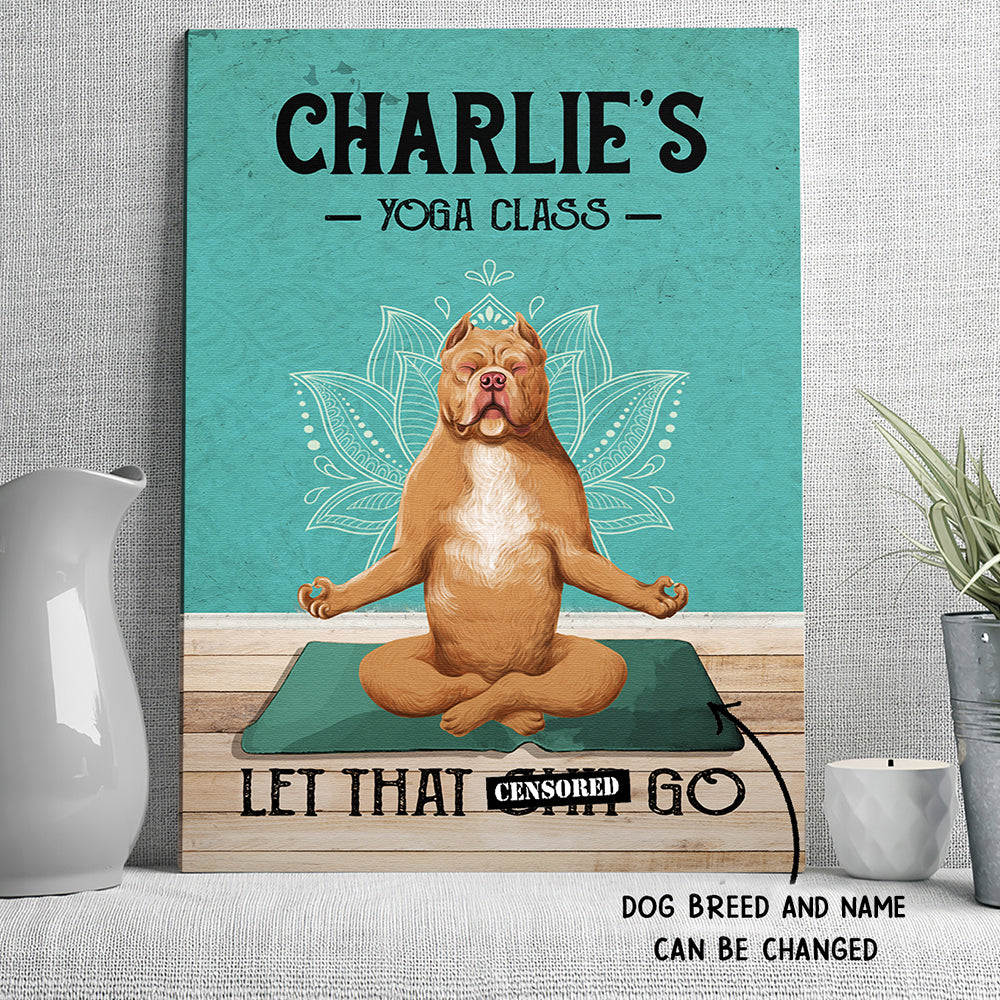 Exclusive Dog Yoga Class - Personalized Custom Matte Canvas Print for Pet Lovers
