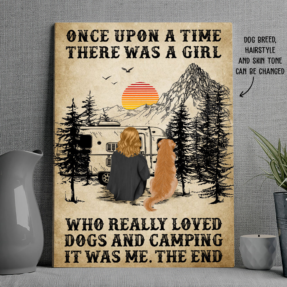 Personalized Custom Camping And Dog Canvas Print - Ideal Gift for Pet Lovers