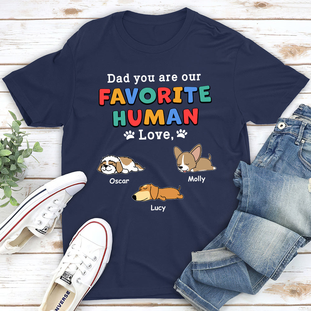 Favorite Dog Parents - Personalized Custom Unisex 5.3 oz T-shirt for Pet Lovers