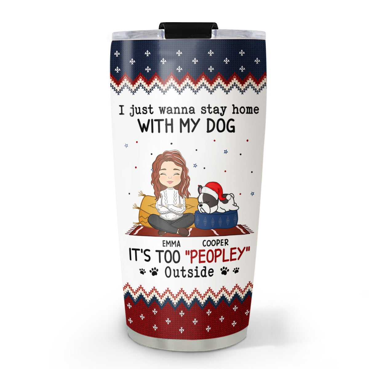 Personalized Custom Tumbler - Beat the Crowds with Style! 'It Is Too Peopley Outside'