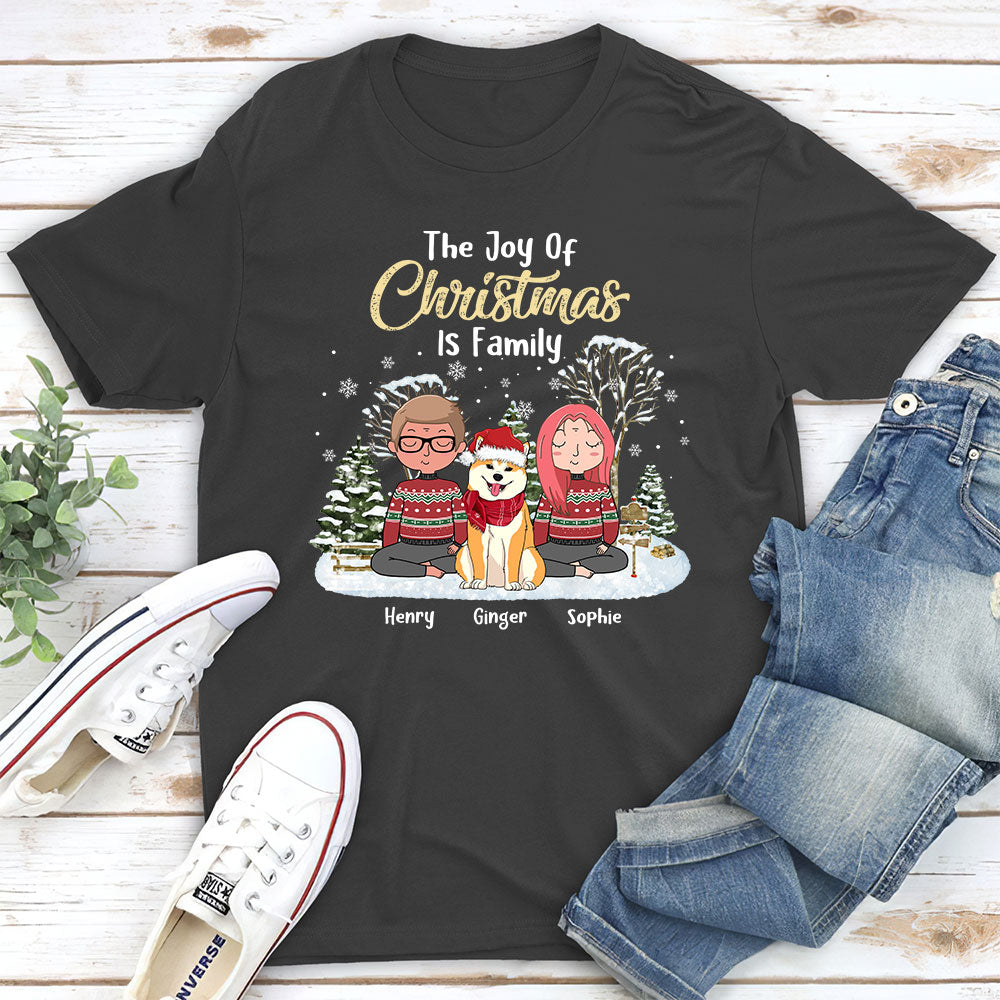 Joy Of Christmas - Personalized Custom Unisex 5.3 oz T-shirt for Pet Lovers