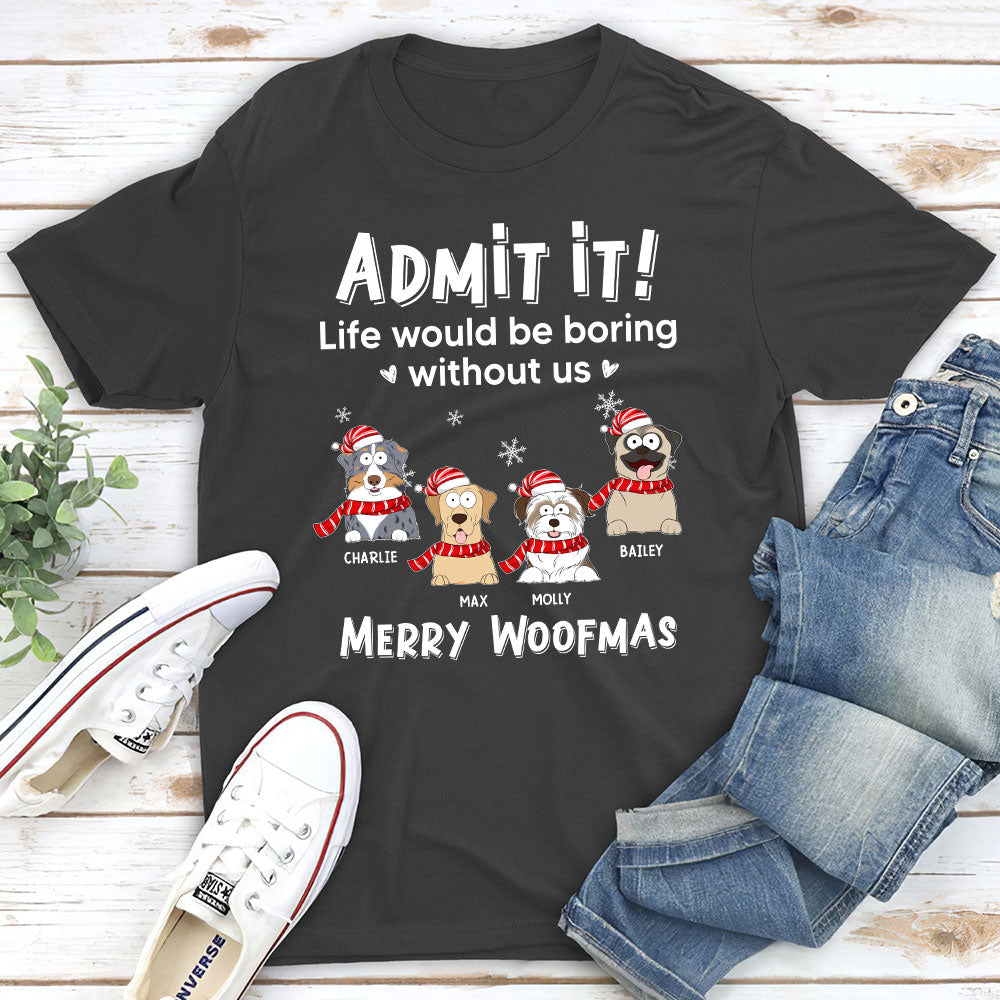 Funny Peeking Admit - Personalized Custom Unisex Cotton Blend T-shirt for Pet Lovers