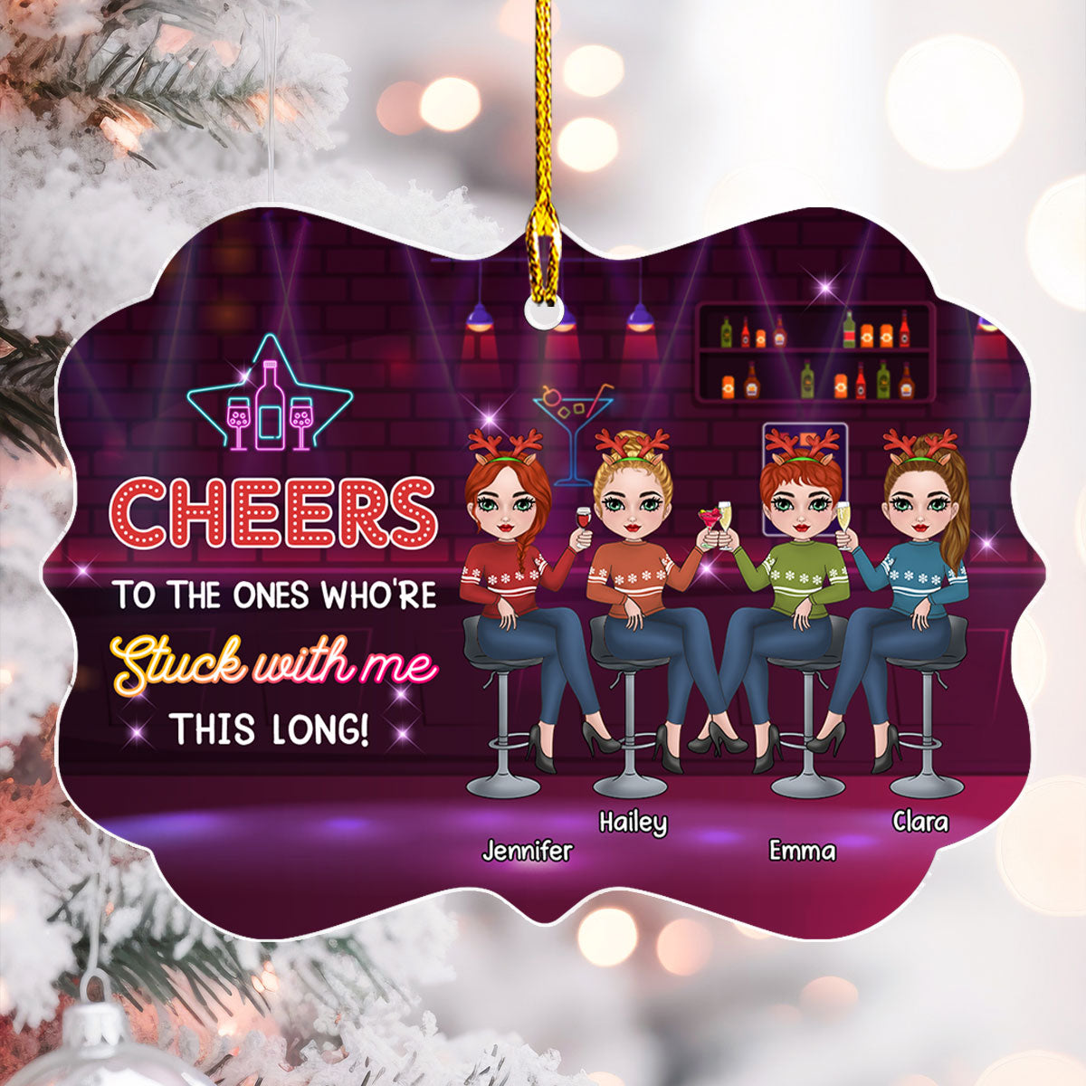 Stuck With Me - Exquisite Personalized Custom Acrylic Christmas Ornament