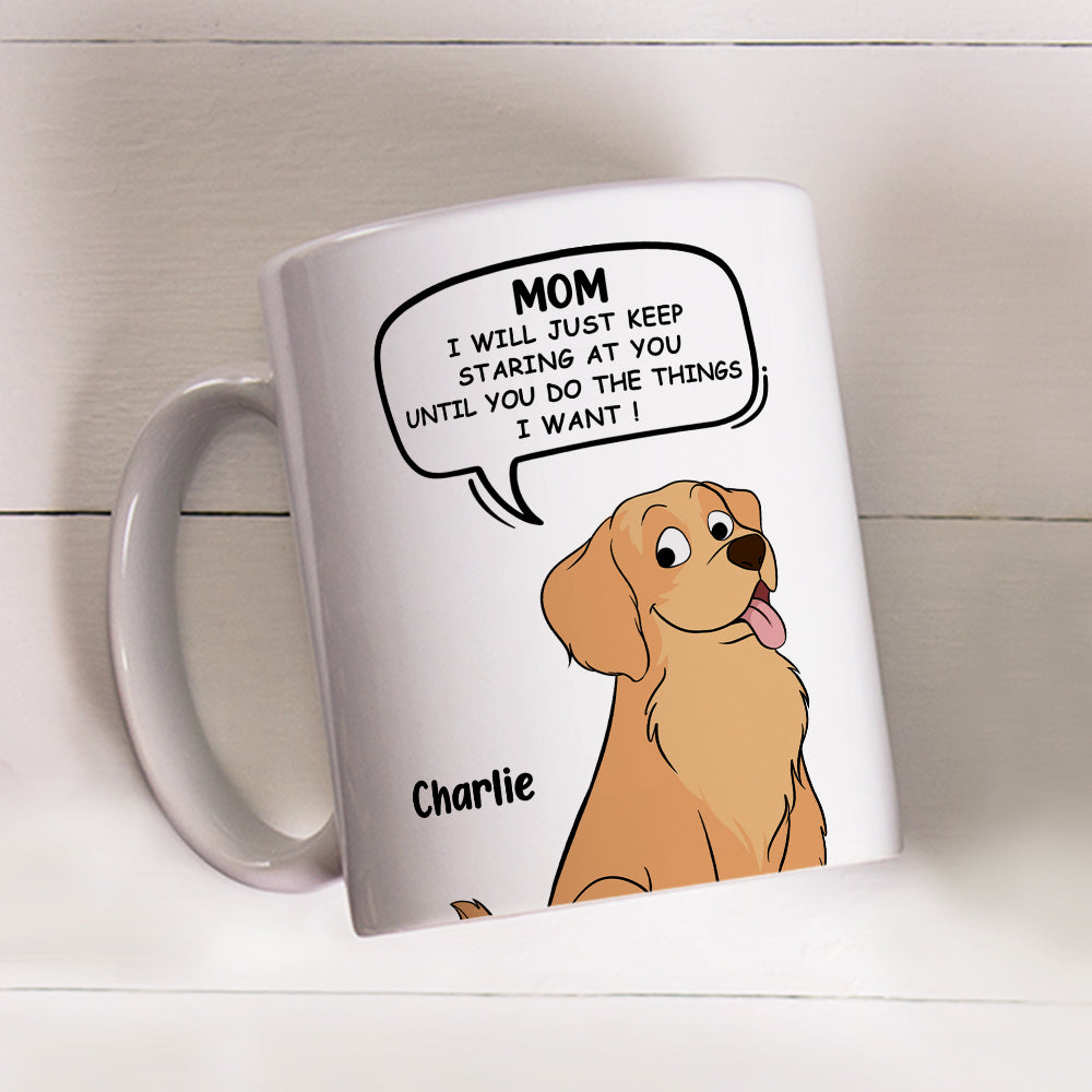 Staring At You - Personalized Custom 11oz White Ceramic Coffee Mug for Pet Lovers