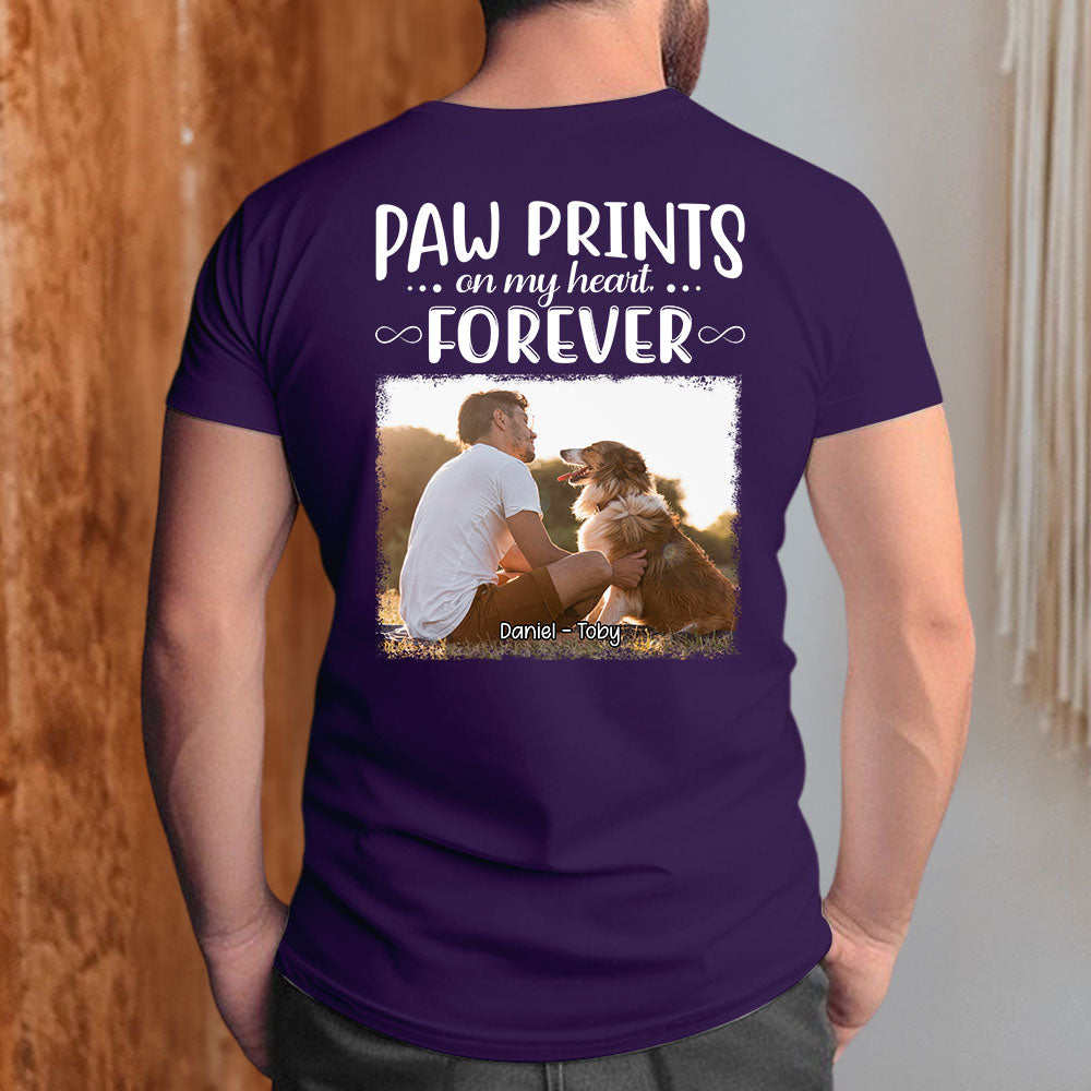 Paw Prints Forever Personalized Custom Premium Men's 4.2 oz T-shirt with Copyrighted Artwork