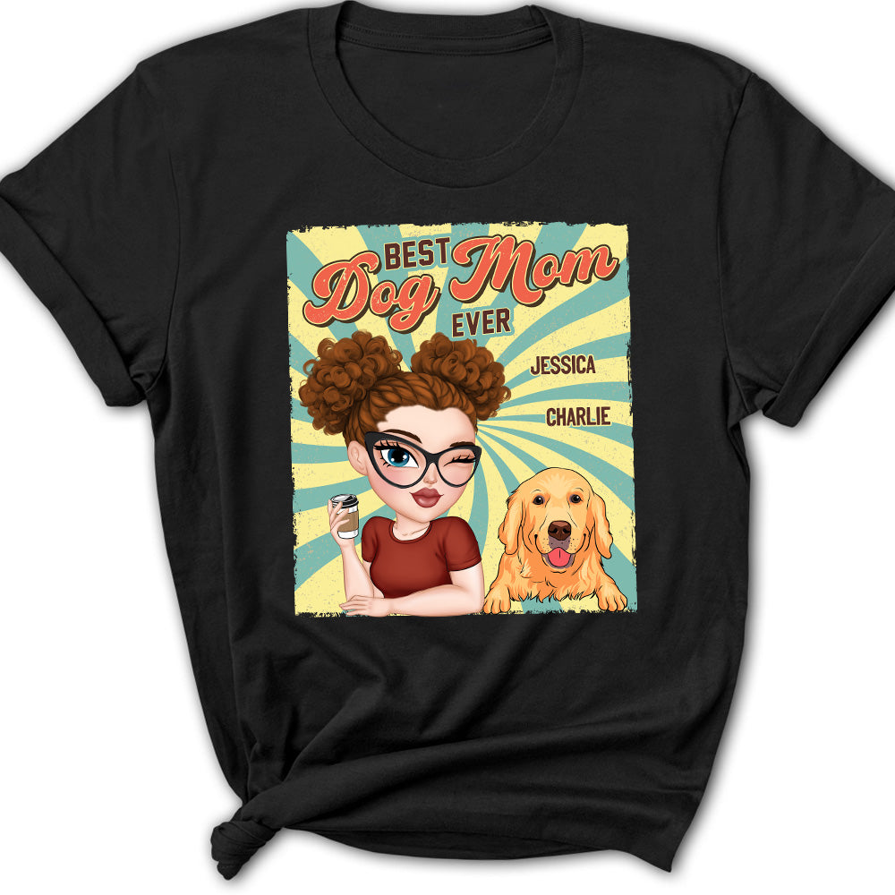 Unique Retro Funny Personalized Custom Women's Dog Shirt T-shirt