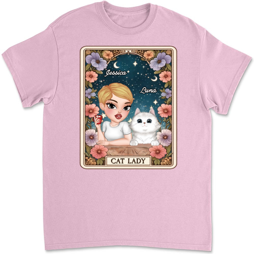 Unique Cat Lady Tarot Personalized Custom Unisex 5.3 oz T-Shirt