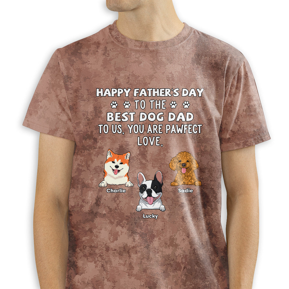 Best Dog Dad - Personalized Custom All-over-print Comfortable T-shirt for Everyday Wear