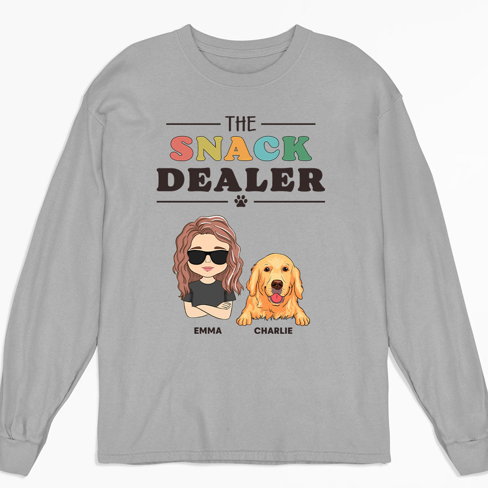 The Snack Dealer 2 - Personalized Custom Long Sleeve T-shirt for Pet Lovers