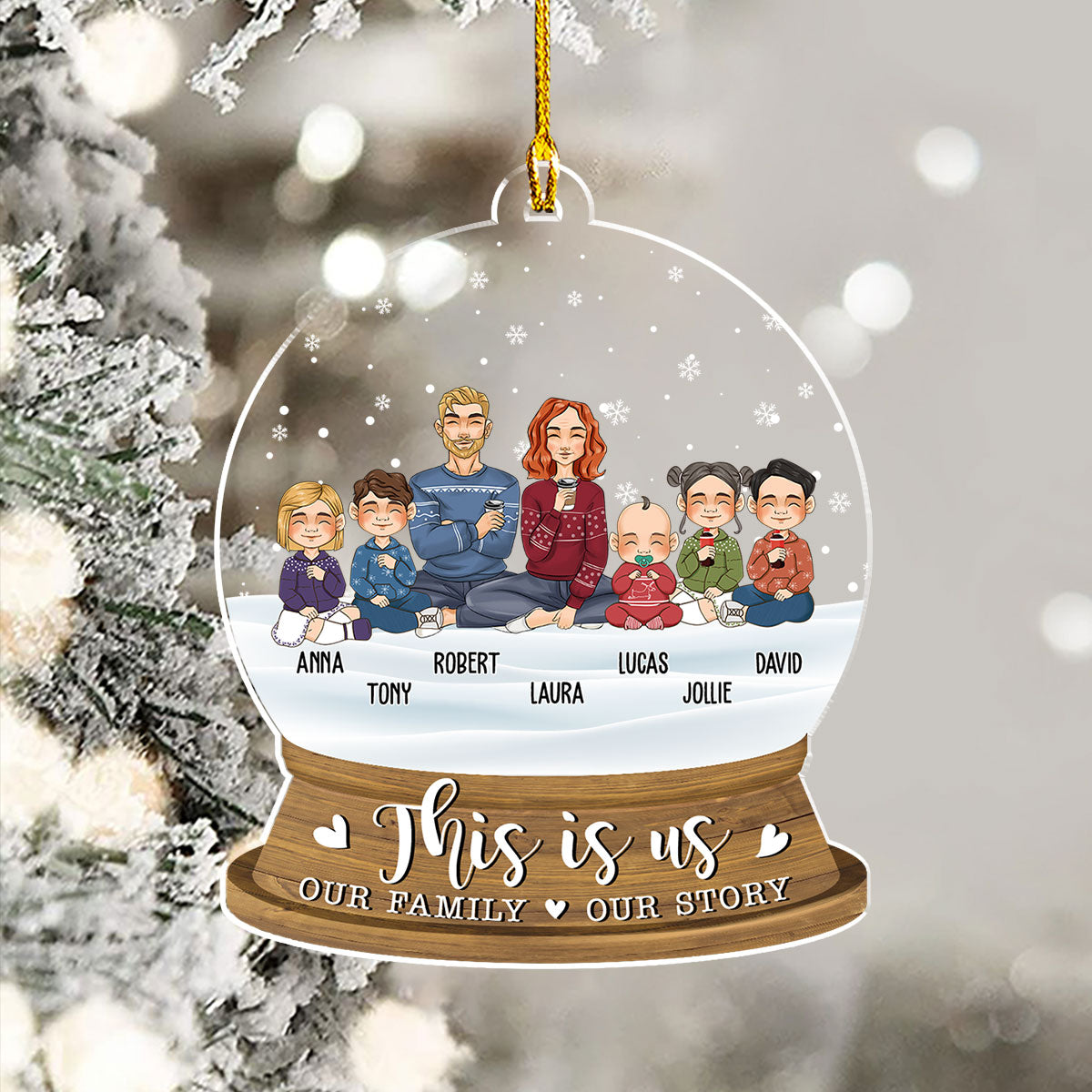 This Is Us - Unique Personalized Custom Acrylic Christmas Ornament