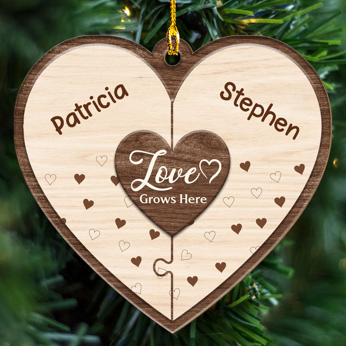Together We Make Family - Exquisite Personalized Custom 1 - layered Wood Ornament for Heartwarming Moments