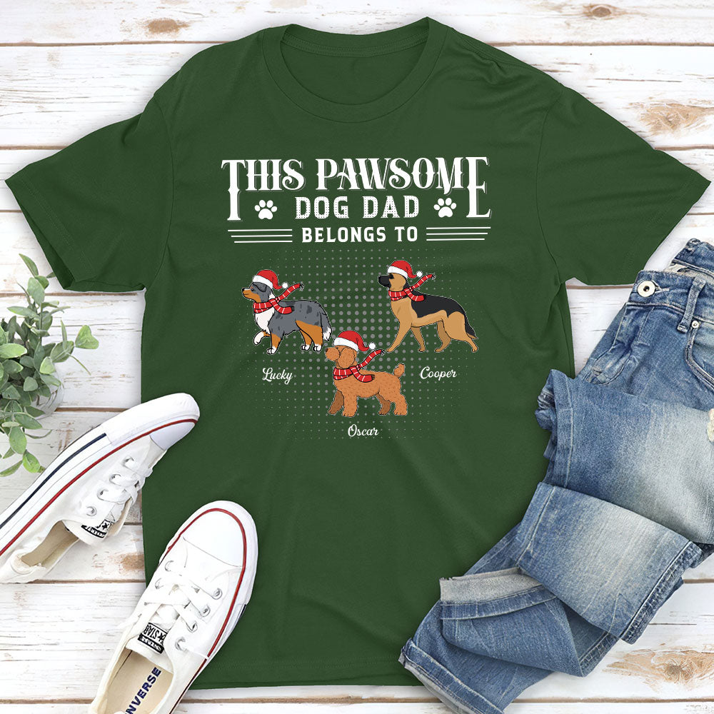 Pawsome Personalized Custom Unisex Dog Dad T-shirt - Ideal Gift for Pet Lovers