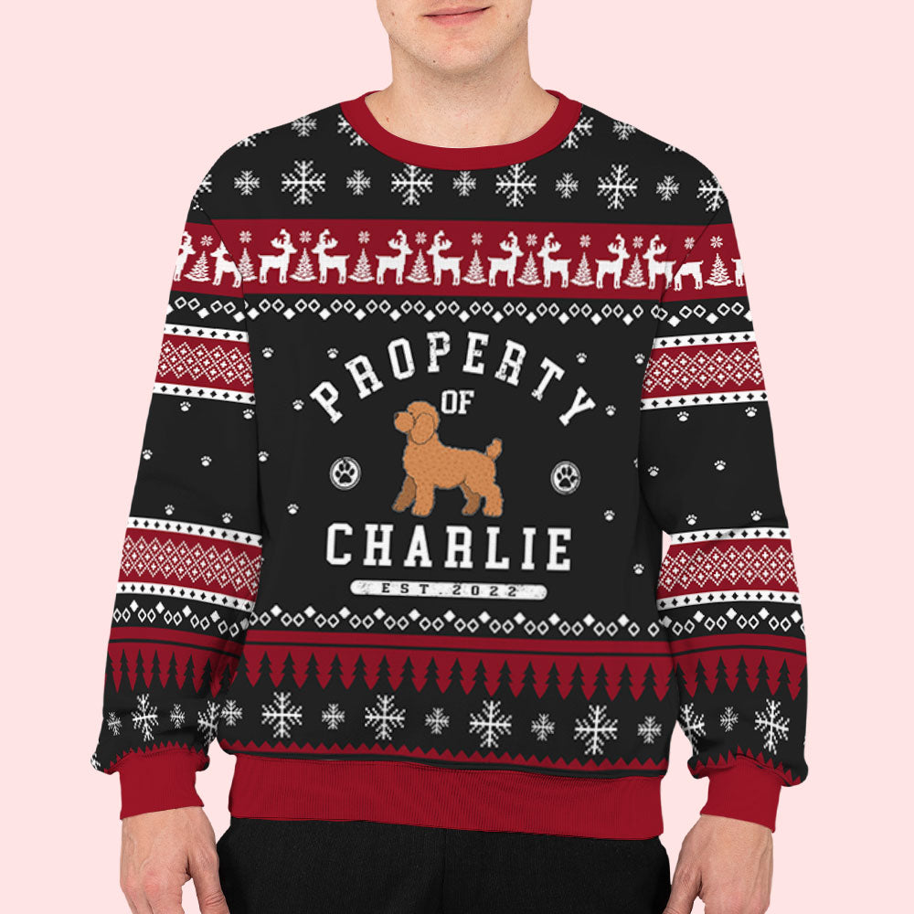 Customizable All-Over-Print Personalized Dog Lover Sweatshirt