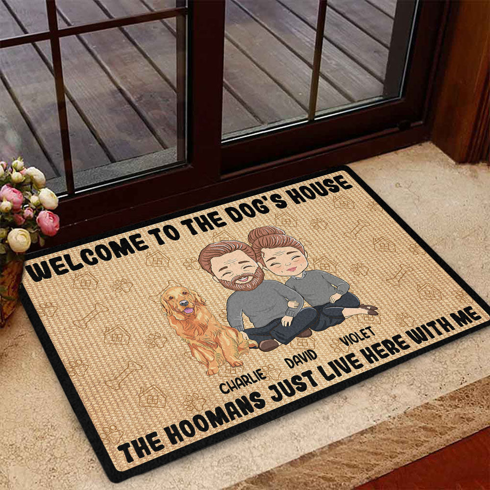 Welcome To The Dog House - Personalized Custom Doormat with Your Dog's Picture