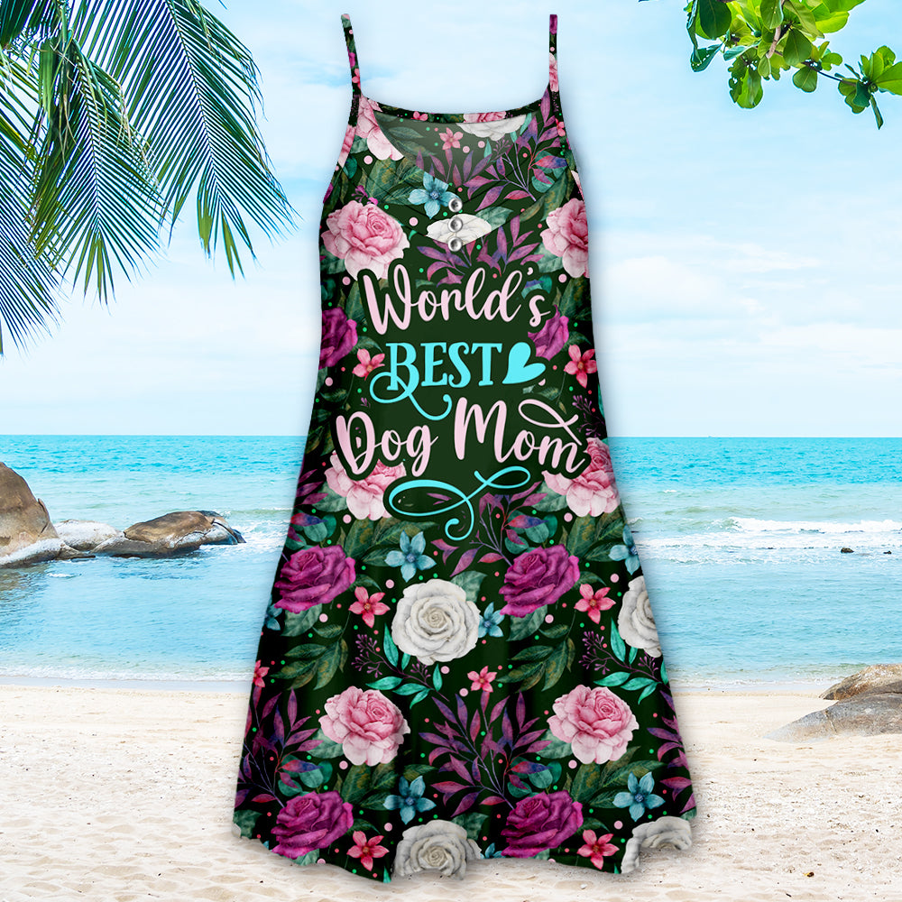 Exquisite Roses Pattern World 1 - Adjustable Strap Dress for Fashion - Forward Pet Lovers