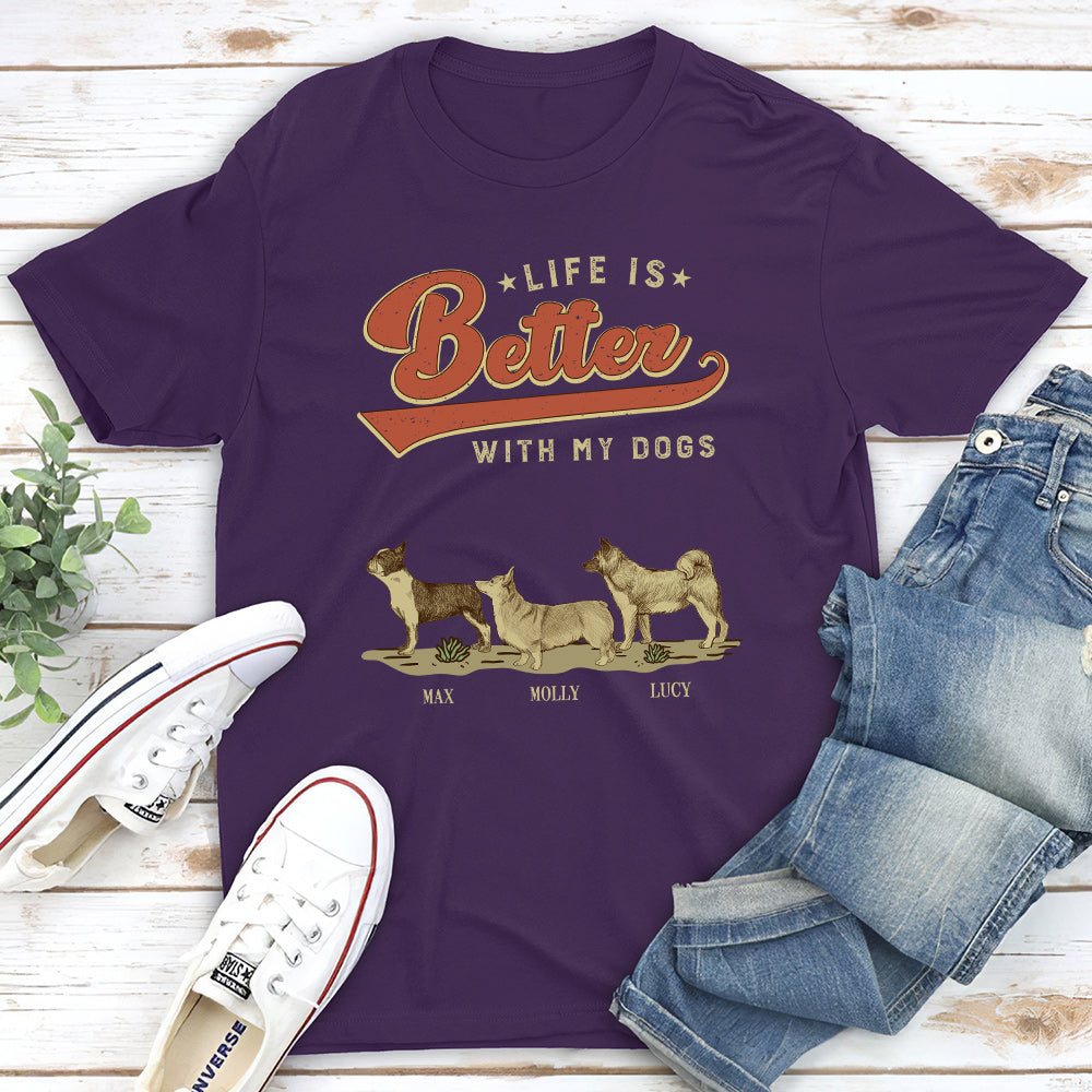 Life And Dogs - Personalized Custom Unisex T-shirt for Pet Lovers