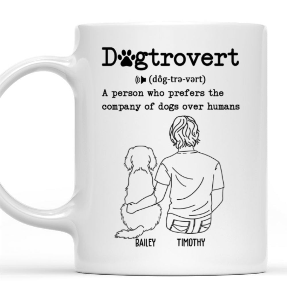 Dogtrovert Definition - Exquisite Personalized Custom Coffee Mug for All Beverages