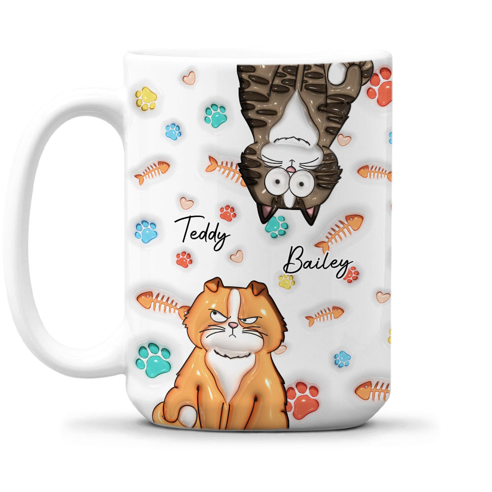 My Lovely Cat Babies - Unique Personalized Custom 3D Inflated Effect Ceramic Mug (11oz & 15oz)