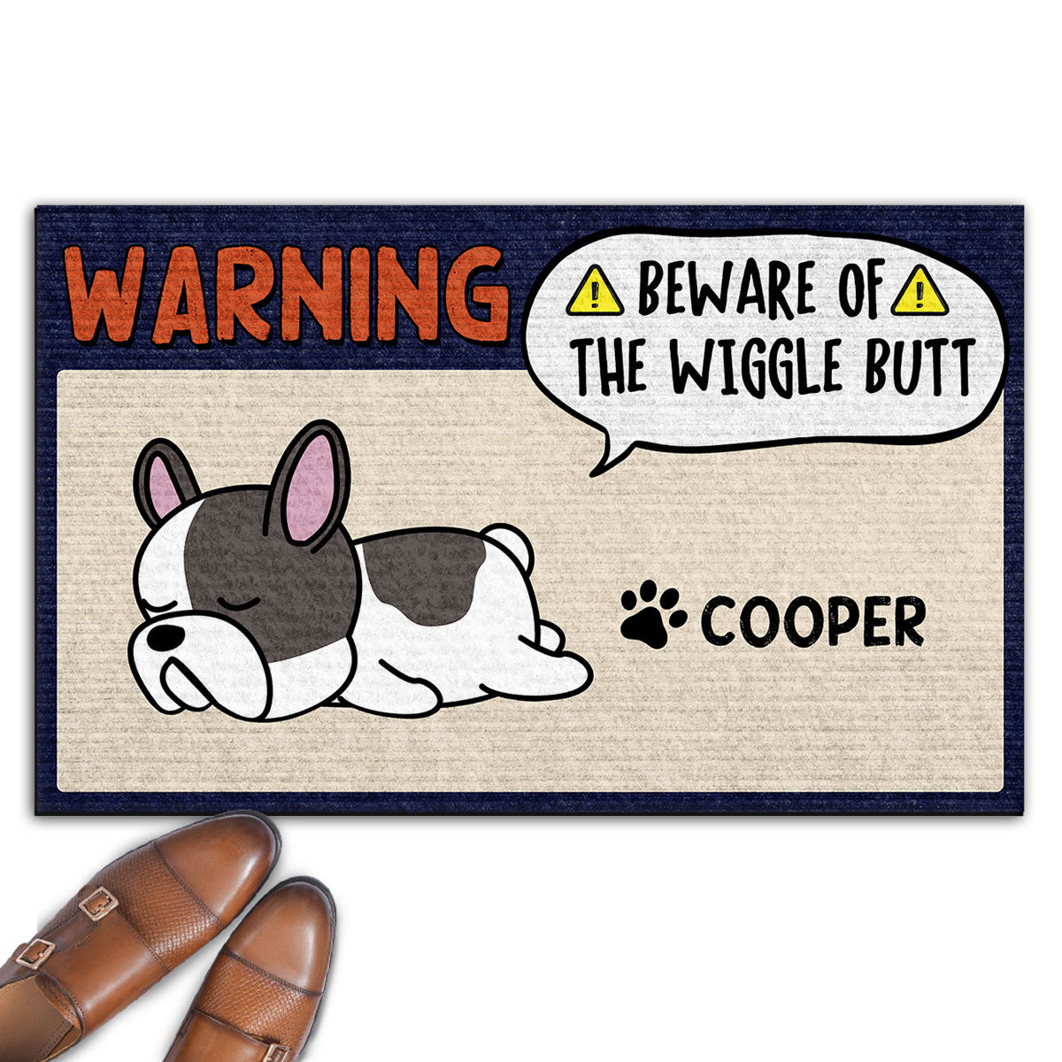 The Wiggle Butt - Personalized Custom Doormat with Your Beloved Pet's Picture