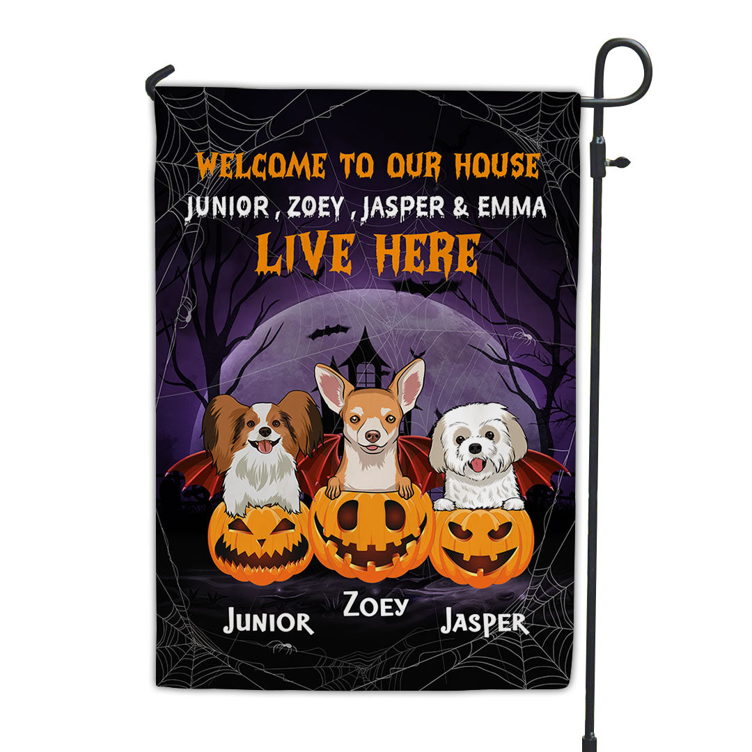 Personalized Custom Pumpkin Dog Garden Flag - Ideal for Pet Lovers