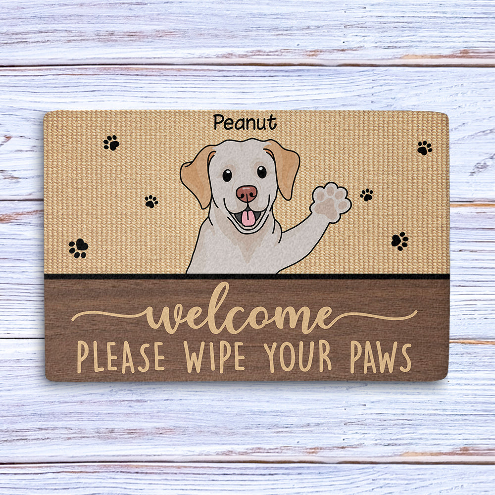 Dogs Welcome Home - Customizable Personalized Doormat with Your Dog's Picture