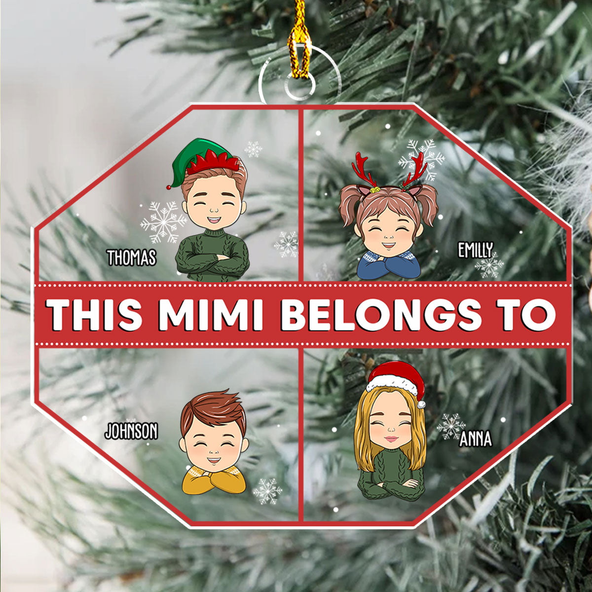 Nana - Exquisite Personalized Custom Acrylic Christmas Ornament