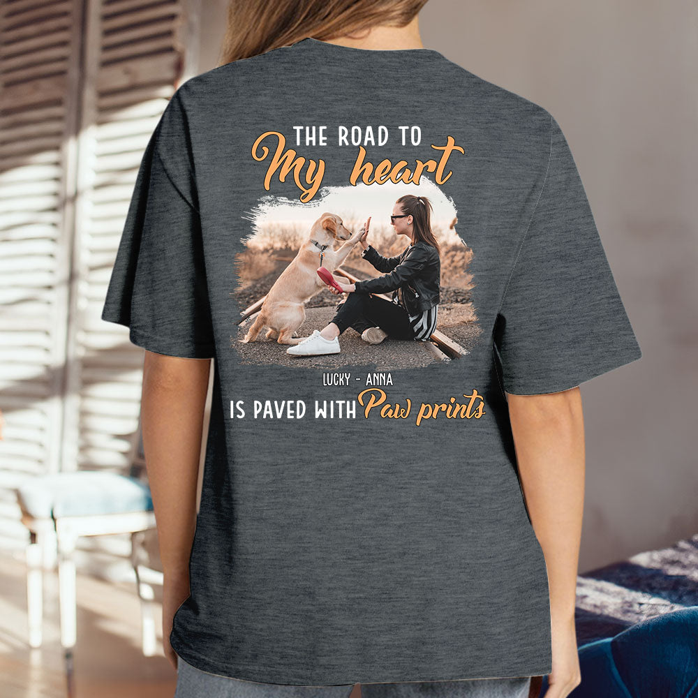 My Paw Prints Personalized Custom Unisex Cotton T-shirt - Ideal Gift for Pet Lovers