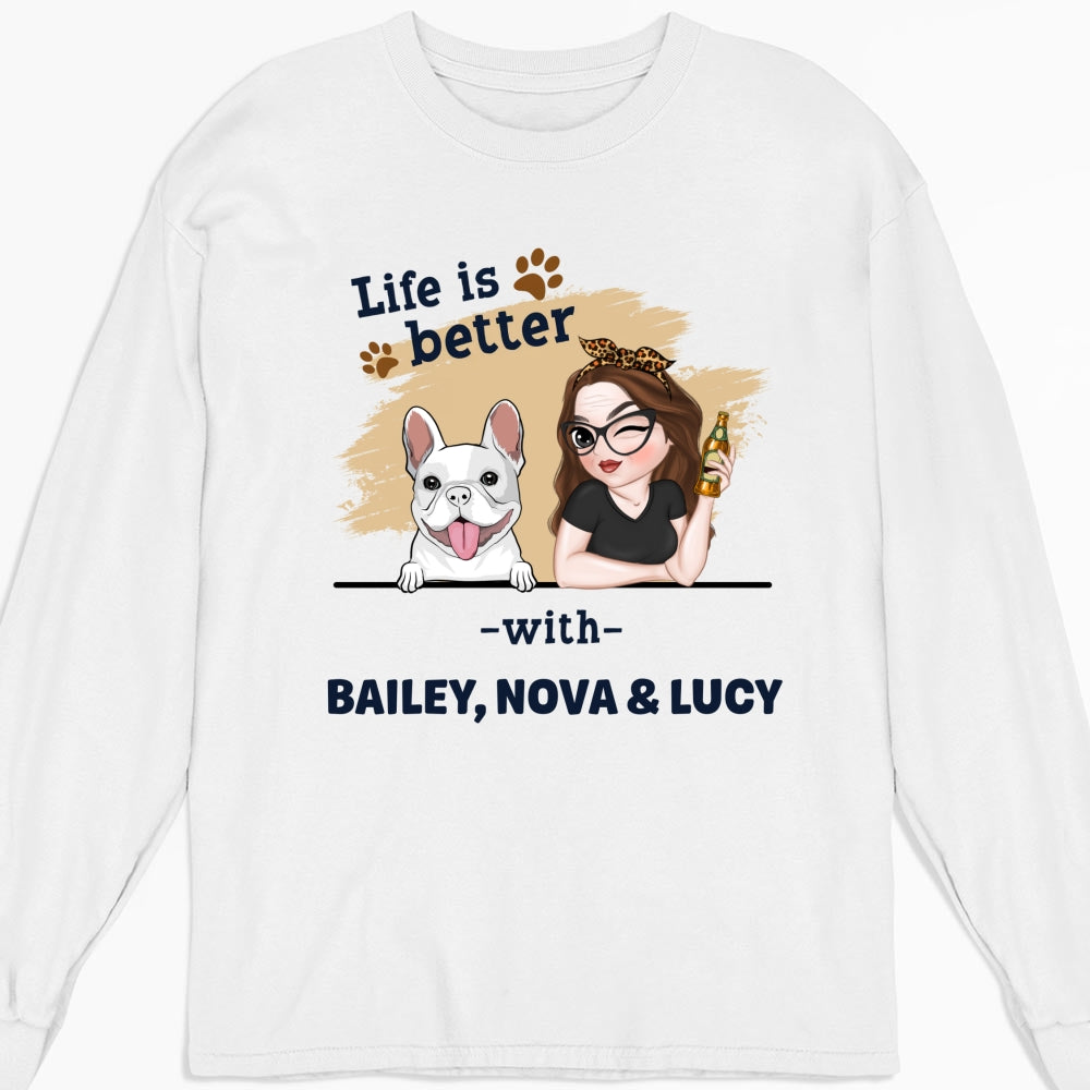 Better Dog Mom - Premium Personalized Custom Long Sleeve Unisex T-shirt