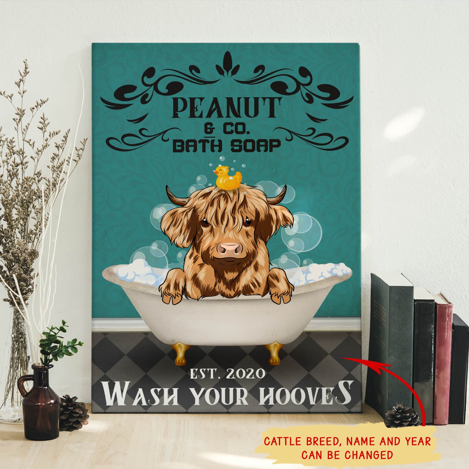 Moo Bath Soap Co. - Exquisite Personalized Custom Canvas for Pet Lovers